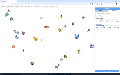PokeTab - Pokemon in your New Tab screenshot 4
