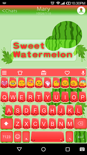 Sweet Watermelon Vitamin Emoji Keyboard Skin