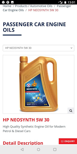 Screenshot HP Lube Oil Sahayak