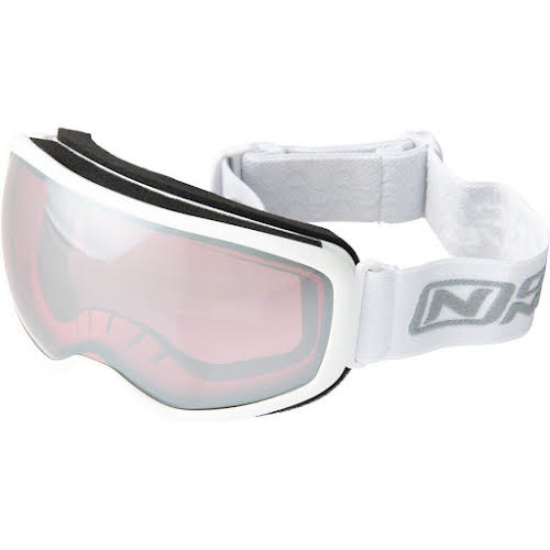 Optic Nerve Snoasis Goggles - White, High Contrast Rose Lens with Silver Mirror