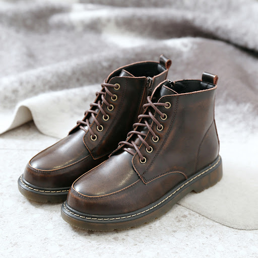 Title 4, British Style Student Flat Ankle Boots, versati...