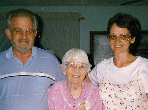 Brad and Wendy with Grandma Irvine.