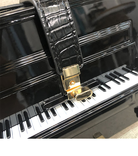 Title 8, Piano Acrylic Box Shoulder Crossbody Small Squa...