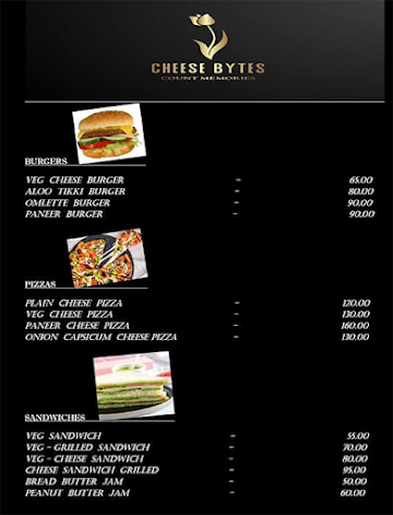 Cheese Bytes menu 