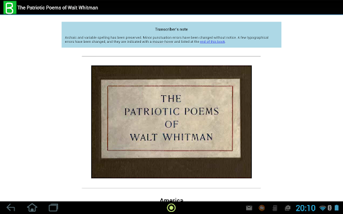 Patriotic Poem of Walt Whitman Screenshots 0