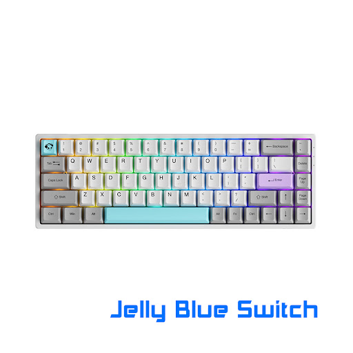 Bàn phím cơ không dây AKKO 3068B Multi-modes Silent (Jelly Blue Switch)