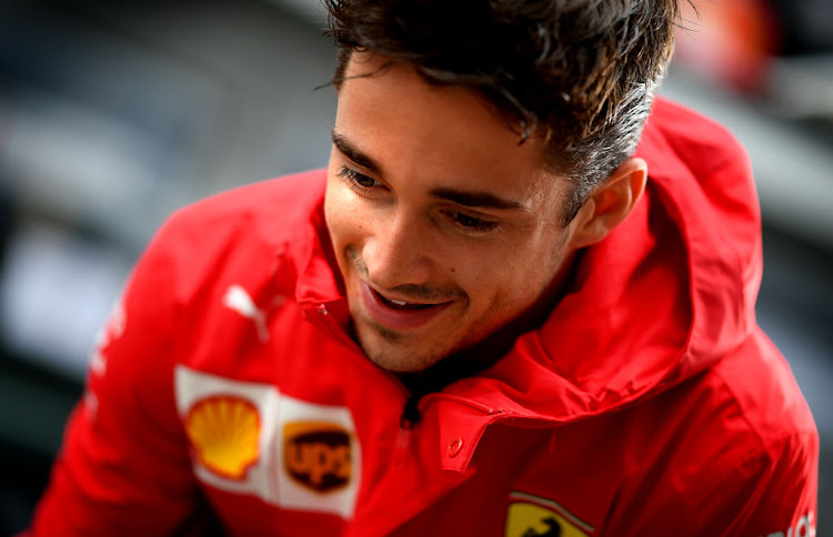 Charles Leclerc of Monaco and Ferrari looks on in the Paddock during previews ahead of the F1 Grand Prix of Russia at Sochi Autodrom on September 26 2019 in Sochi, Russia.