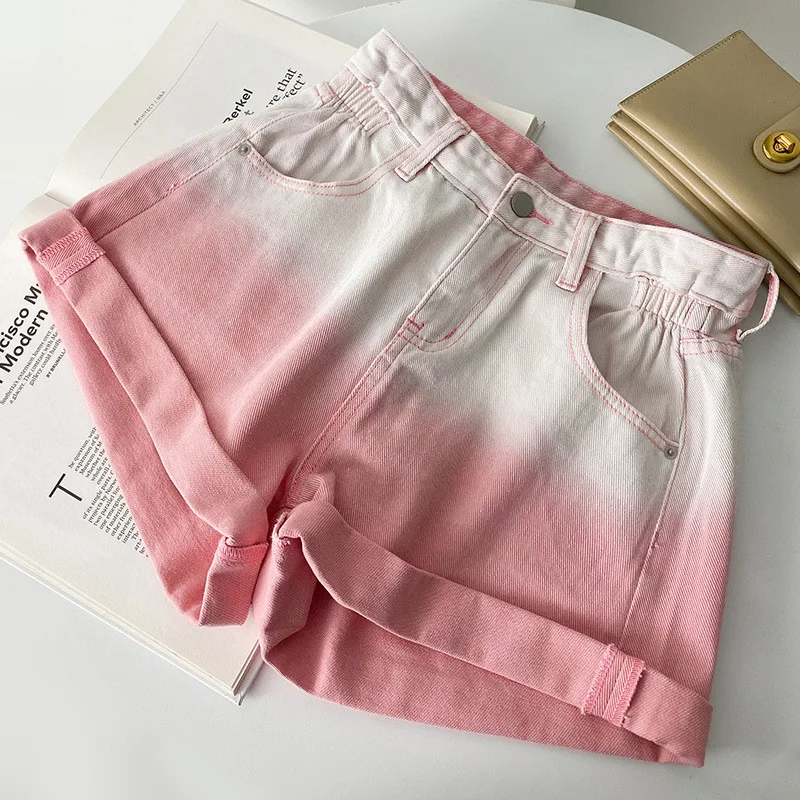 Pantalones de moda de cintura alta y corte A, adelgazantes, con gradiente elegante, perfectos para un look moderno y favorecedor.