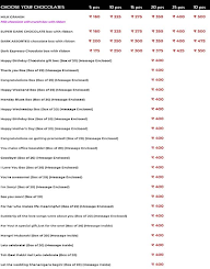 The Twenty Handmade Chocolates menu 2