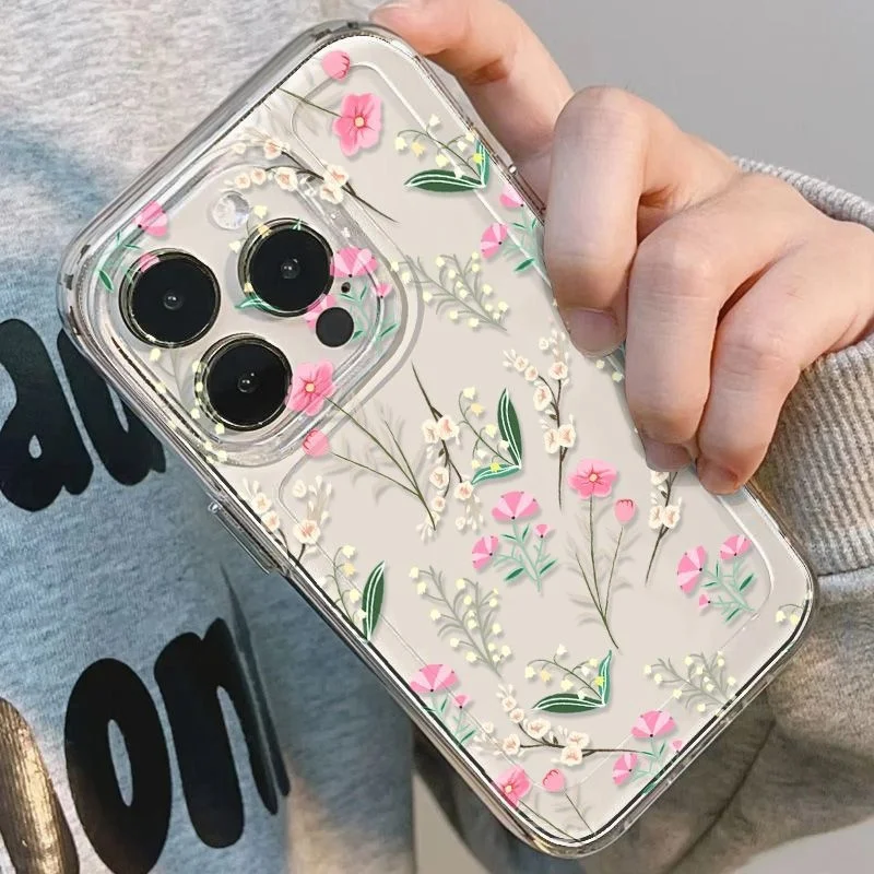 Title 8, Small Floral Simple Silicone Phone Case protect...
