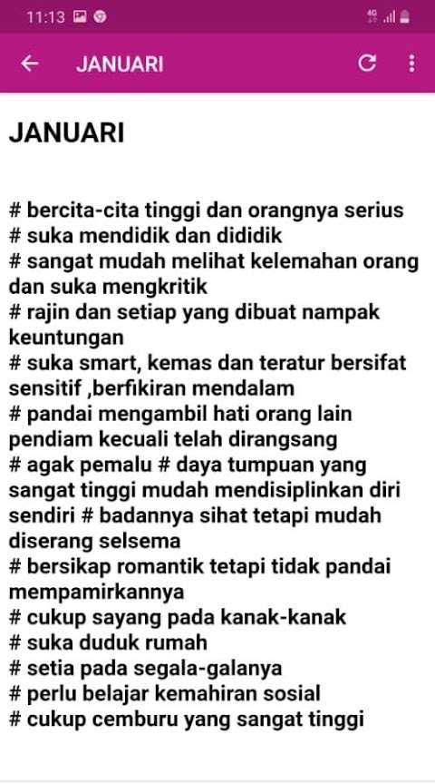 sikap melalui tarikh lahir