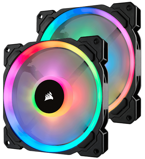 Quạt case Corsair LL140 RGB 140mm (2 fan + Lighting) (CO-9050074-WW)