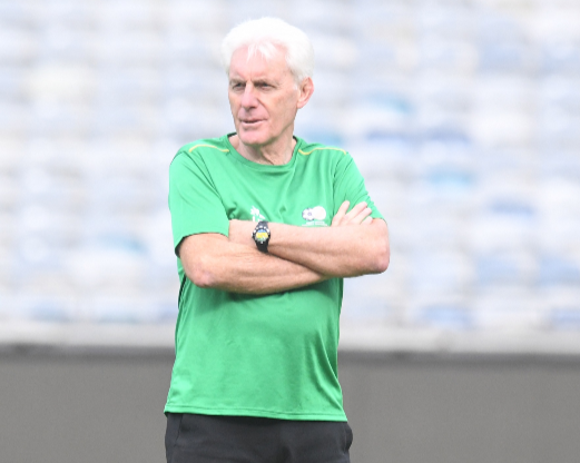 Bafana Bafana coach Hugo Broos during a national team training session at Orlando Stadium in Johannesburg.