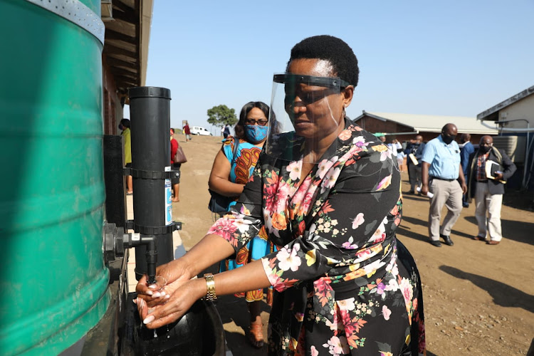 Deputy minister of education Regina Mhaule visited three rural schools in Mtubatuba, northern KwaZulu-Natal, on Friday, June 5, 2020