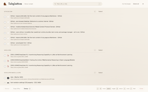 Tabglutton screenshot 1