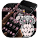 Pink Black Glitter Owl Theme icon