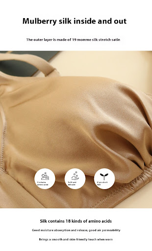 Title 6, Double-sided Gathering Bra Frameless Bright Sil...