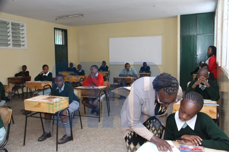 Westlands Primary School KCPE candidates during rehearsals on October 28.