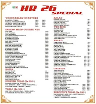 HR 26 Special menu 1