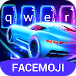 Cover Image of Скачать Neon Racing Car 3D Keyboard Theme v1.0 APK