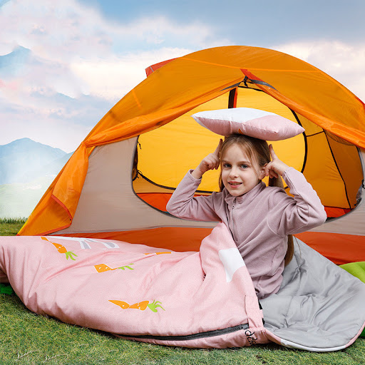 Title 5, Thickened warm and cold childrens sleeping bag...