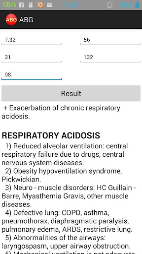 Arterial blood gas