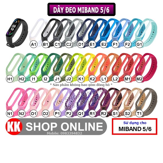 Dây Đeo Miband Thay Thế Cho Xiaomi Miband 5 Xiaomi Miband 6