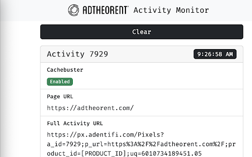 AdTheorent Activity Monitor