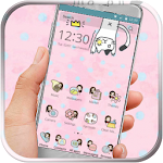 Cover Image of Unduh Cute Cartoon Pink Cat 1.0.0 APK