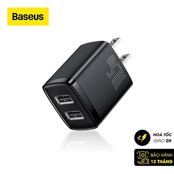 Củ Sạc Baseus Compact Charger 2 Cổng Usb 10.5W