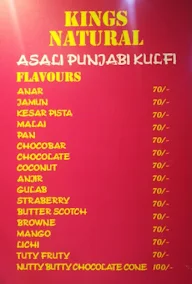 Kings Kulfi menu 1