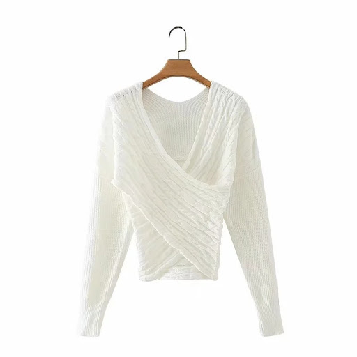 Title 5, Womens New Cross V-neck Wrap Sweater Bottoming...