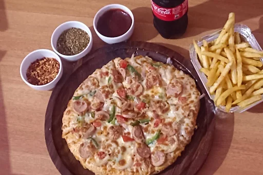 Chicken Sausage Pizza Combo