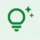 An icon depicting a “bright idea” light bulb