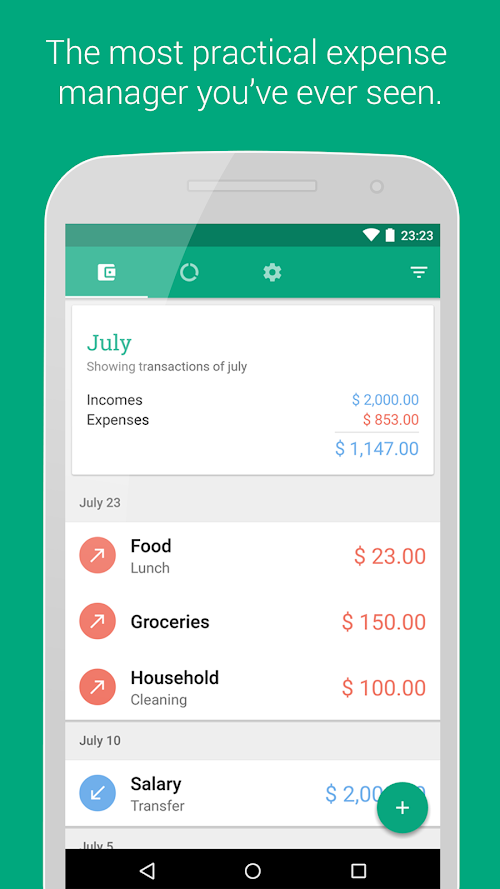 Android application Grana - Daily Expenses screenshort