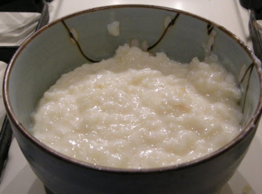 Warm rice pudding, straight from the rice cooker!