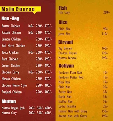 Asli Mohan Murge Wala menu 