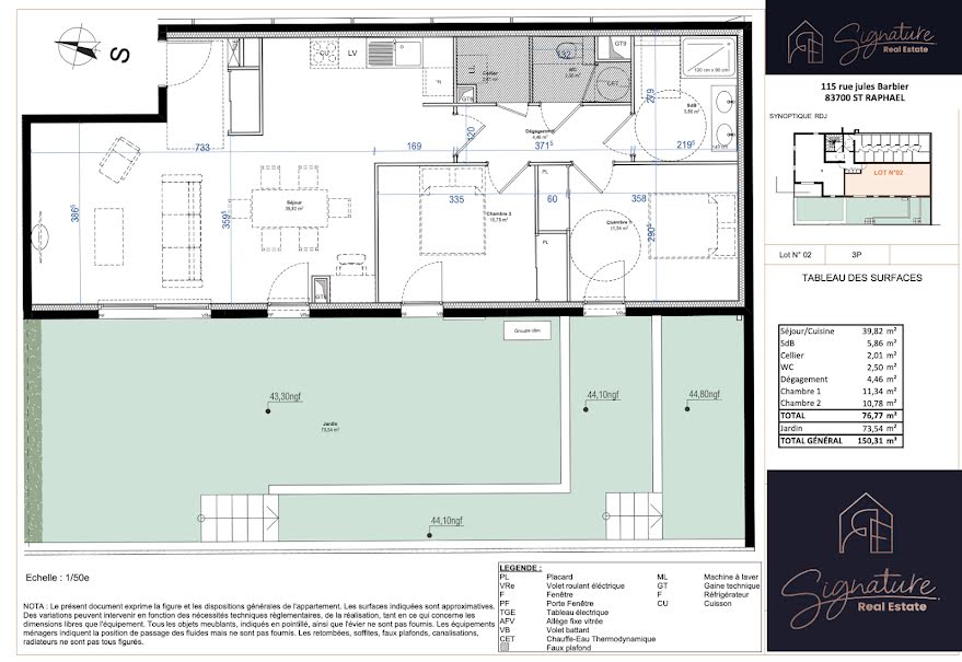 Vente appartement 3 pièces 76.77 m² à Saint-raphael (83700), 419 000 €