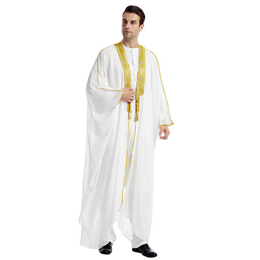 Title 25, Mens Arabic Embroidered Robe Long Sleeve Tasse...