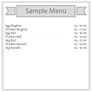 Prabir Stores menu 