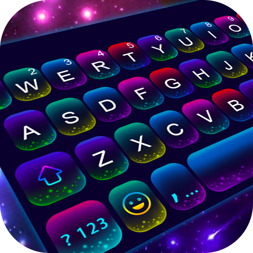 Twinkle Neon Keyboard Theme