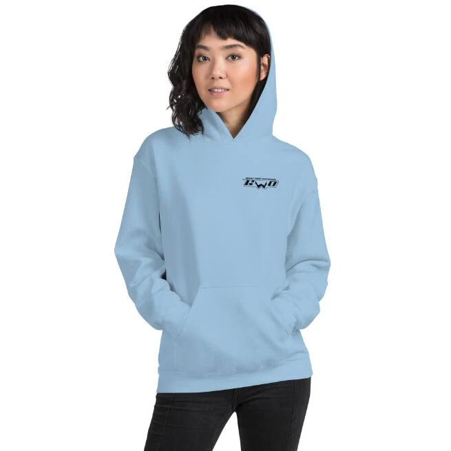 Sudadera con capucha unisex azul claro