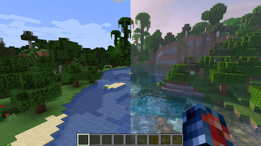 Screenshot RTX Shaders Mod Minecraft 2024