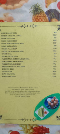 Ambika's Cafe menu 7