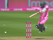 SA captain Temba Bavuma plays a bouncing ball well during the 2nd ODI against Pakistan at the Wanderers on Sunday. 