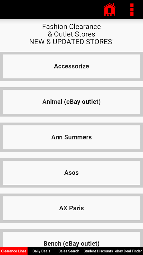 Android application Cheap Clothes Shopping Outlets screenshort