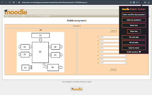 MOODLE Exam Solver