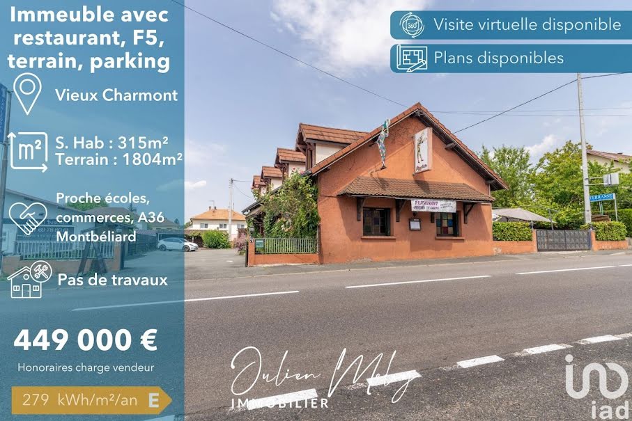 Vente maison 10 pièces 315 m² à Vieux-Charmont (25600), 449 000 €