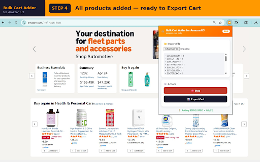 Bulk Cart Adder for Amazon US screenshot 5