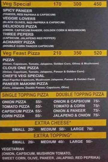 O-Oms Pizza And Cakes menu 